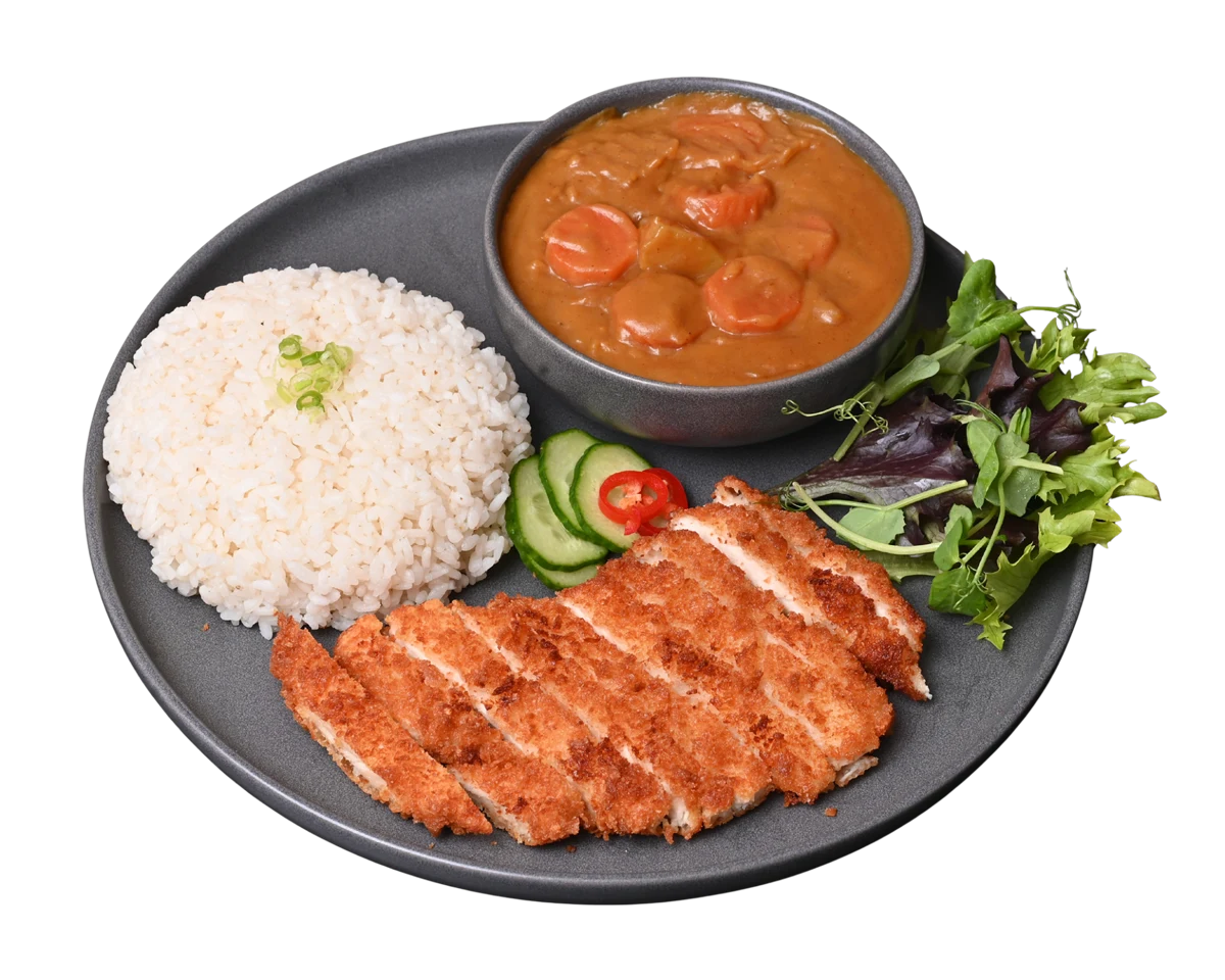Sushi Katana Chicken Katsu Curry with rice and salad