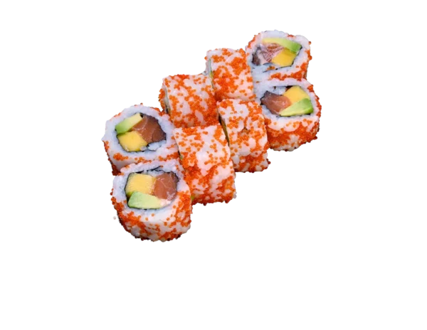 California Salmon Mango Tobiko Roll (8 pieces)